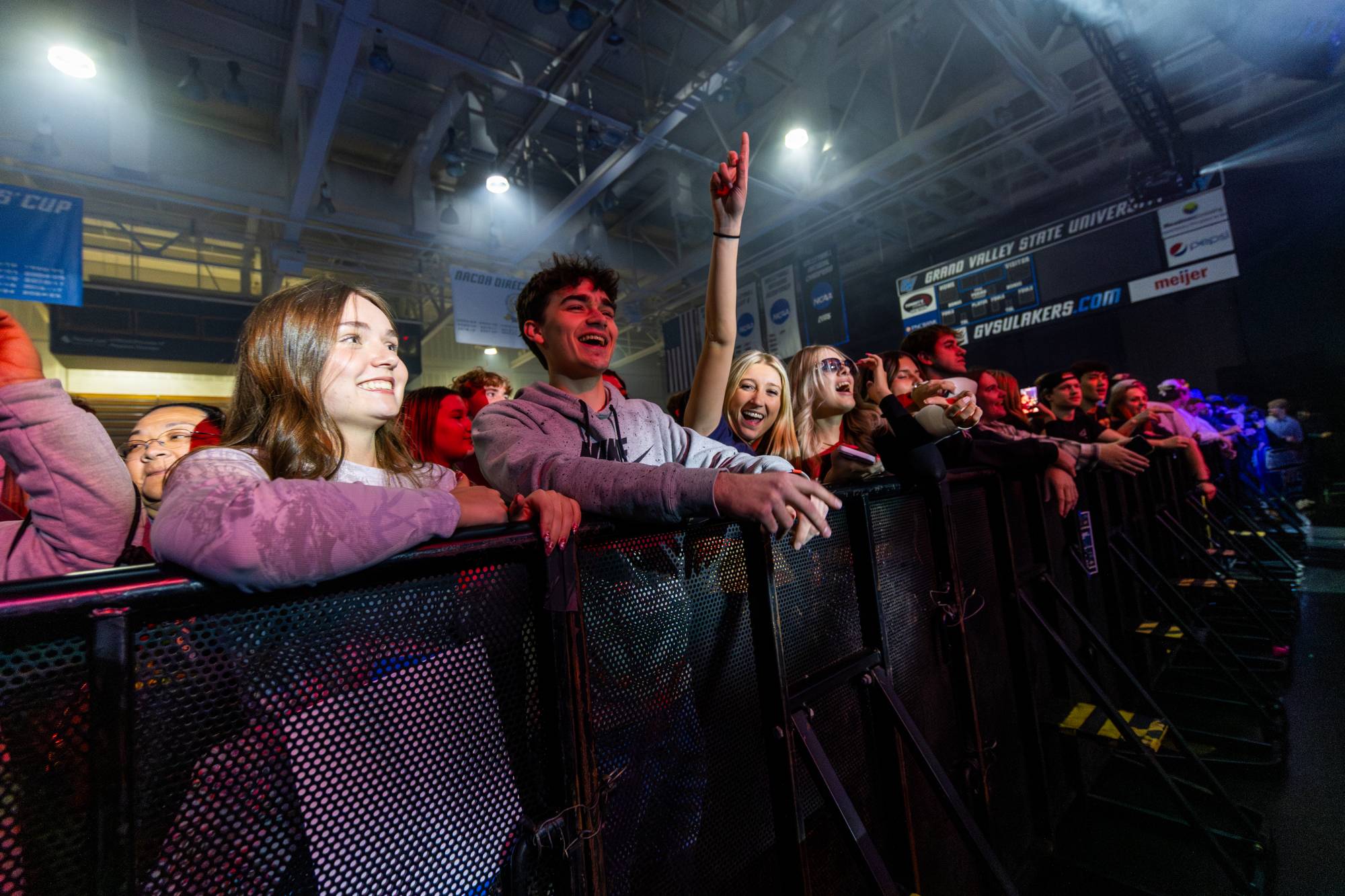 People at the barricade for spring concert